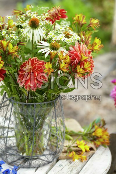 Making summer bouquet Making summer bouquet