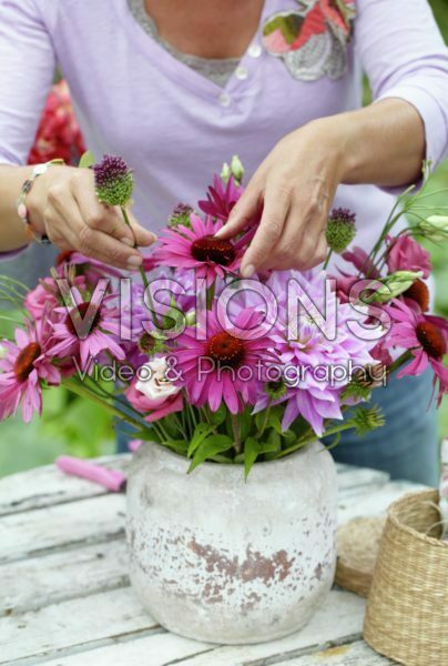 Making summer bouquet Making summer bouquet