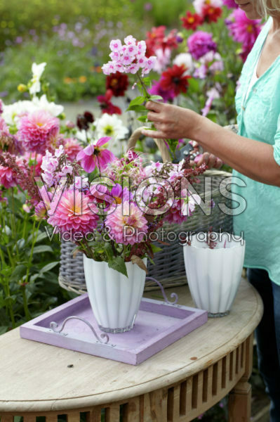 Making summer bouquet Making summer bouquet