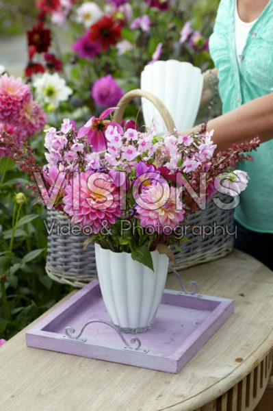 Making summer bouquet Making summer bouquet
