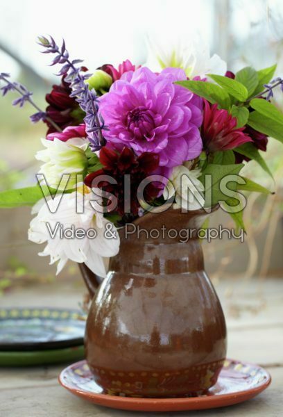 Dahlias in vase Dahlias in vase