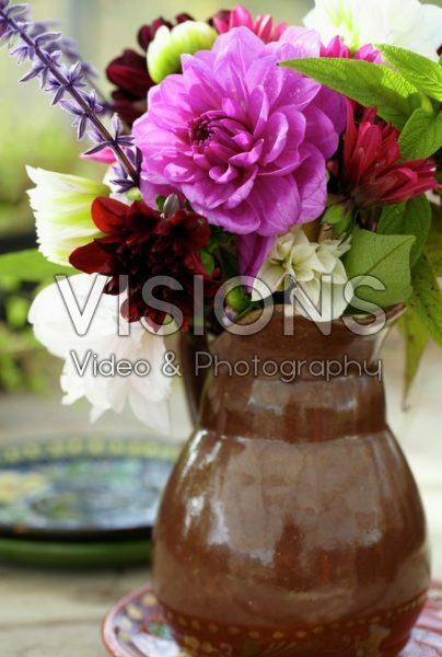 Dahlias in vase Dahlias in vase