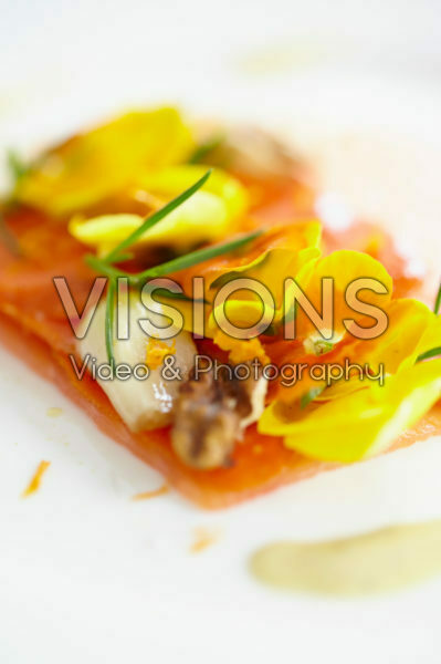 Smoked salmon dish Smoked salmon dish