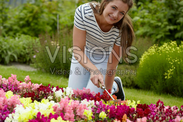 Lady gardening Lady gardening