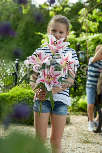 Girl with lilies Girl with lilies