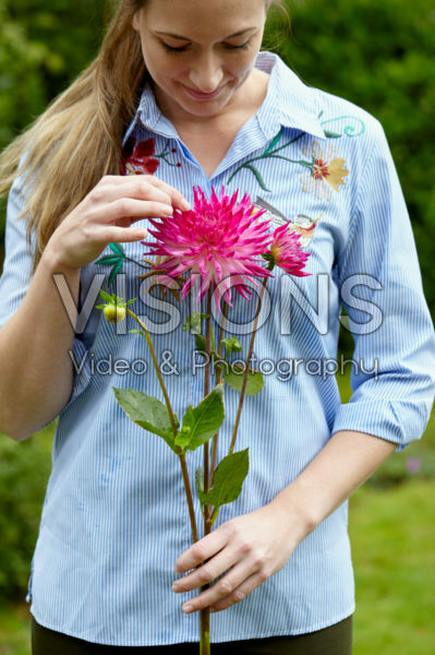 Lady with Dahlia Lady with Dahlia