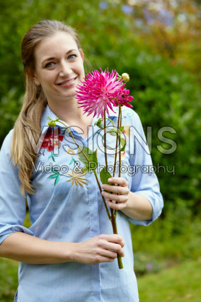 Lady with Dahlia Lady with Dahlia