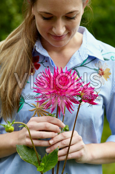 Lady with Dahlia Lady with Dahlia