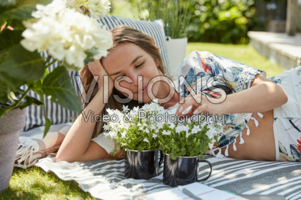 Lady relaxing Lady relaxing