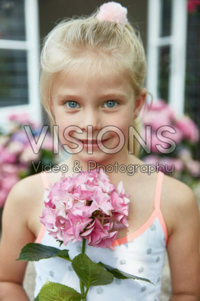 Girl with Hydrangea Girl with Hydrangea