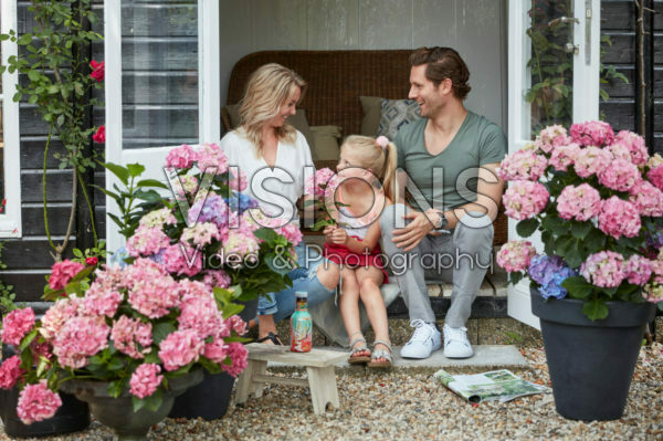 Family enjoying garden Family enjoying garden