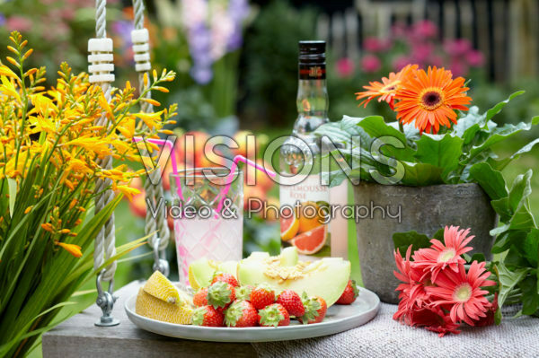 Zomerse bloemen en vruchten Zomerse bloemen en vruchten