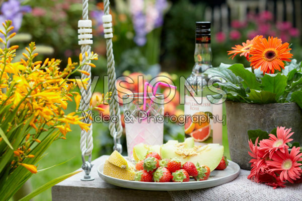 Summer fruit and flowers Summer fruit and flowers