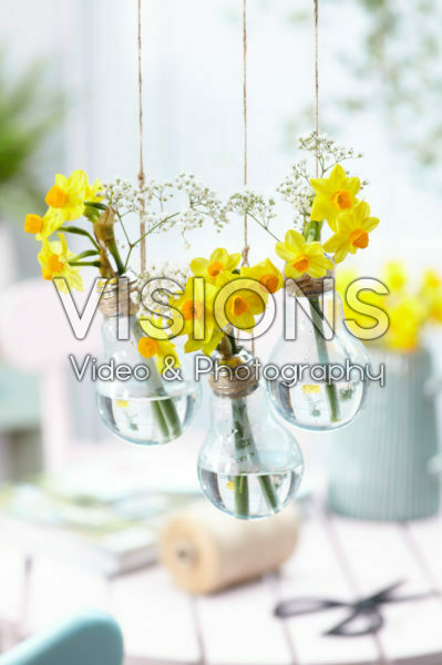 Spring flowers in light bulb Spring flowers in light bulb