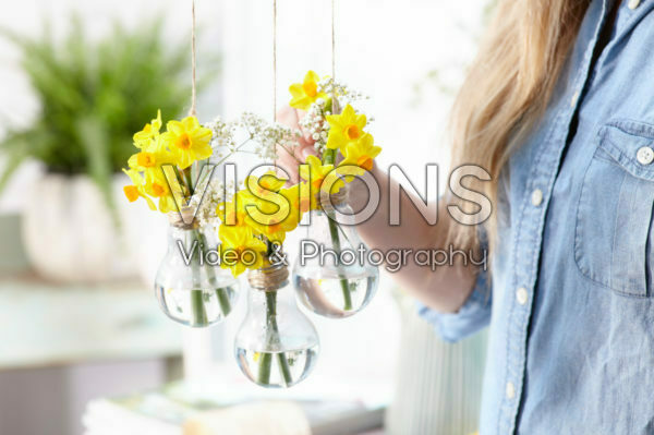 Spring flowers in light bulb Spring flowers in light bulb