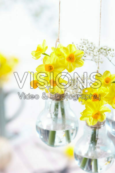 Spring flowers in light bulb Spring flowers in light bulb