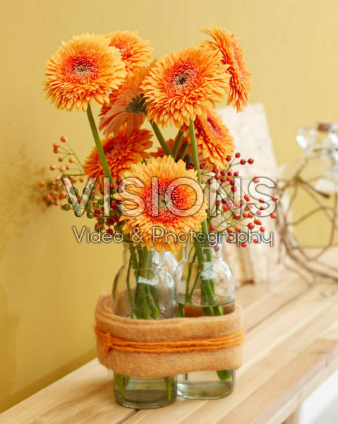Gerberas on vases Gerberas on vases