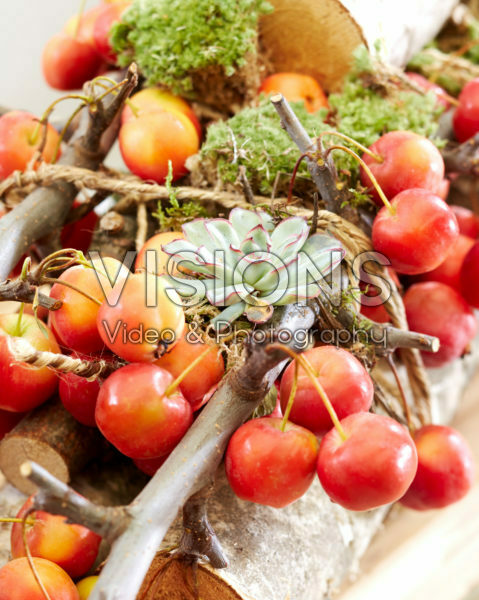 Arrangement with crab apples Arrangement with crab apples